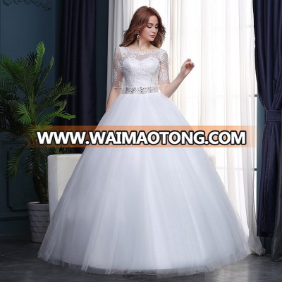 ZH1201L 2018 High quality white wedding dress off shoulder bridal gown