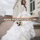 ZH2986G New Long Sleeves Winter A-line Wedding Dresses Lace Beaded Top Tiered Ruffles Plus Size Bridal Gowns