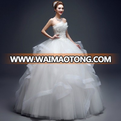 ZH0831L 2018 women wedding dress elegant white bridal gown