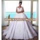 ZH3375G Gorgeous Designer Ball Gown Wedding Dresses Arabic Dubai Spaghetti Sleeveless Lace Beads Wedding Bridal Gowns