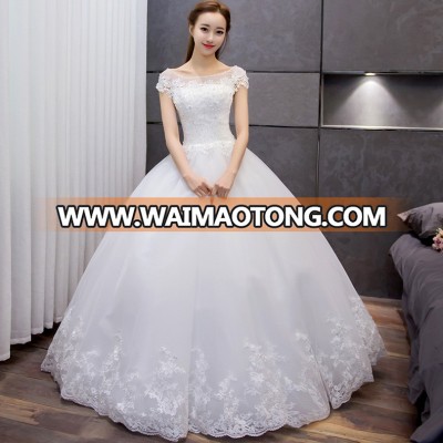 ZH0834L High quality hot sale wholesale cheap price fancy white puffy women wedding dress