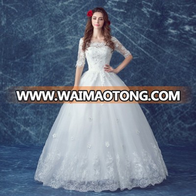 ZH1047B High quality new fashion Lace off shoulder woman lades Wedding dress bridal Gowns