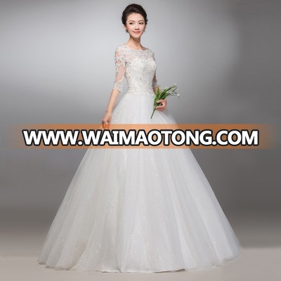 ZH0844L Latest Wedding Dress Bridal Gown white lace dress for women