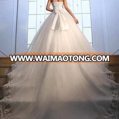 ZH0845L Fashionable design Hollow Wedding Dresses With Long Trains Bridal Gown dress