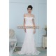 Fancy straps beaded appliqued organza sleeveless bateau wedding dress